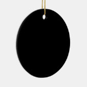 Maak je eigen zwarte aangepaste ontwerp kerstkaart keramisch ornament (Rechts)