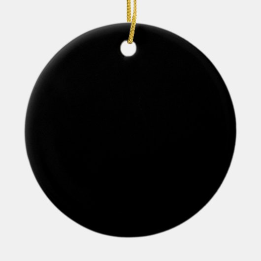 Maak je eigen zwarte aangepaste ontwerp kerstkaart keramisch ornament (Voorkant)
