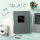 Maak je eigen zwarte aangepaste ontwerp kerstkaart sticker (iPad Cover)