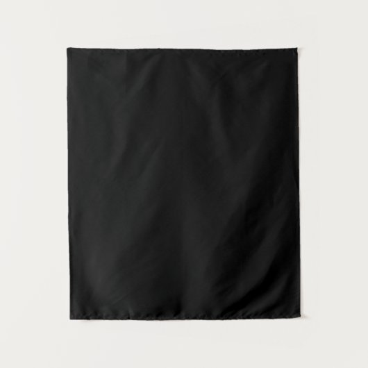 Maak je eigen zwarte aangepaste ontwerp kerstkaart wandkleed (Voorkant)