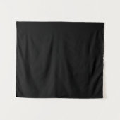 Maak je eigen zwarte aangepaste ontwerp kerstkaart wandkleed (Voorkant (horizontaal))
