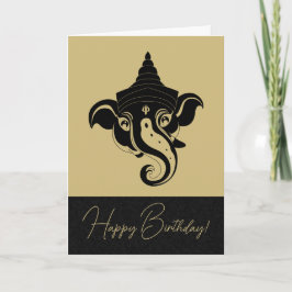 Maak je eigen zwarte en gouden Ganesh Feestdagen Kaart