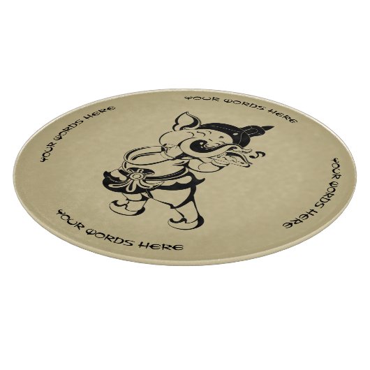 Maak Je Eigen Zwarte & Gouden Ganesh Fluit Snijplank (Hoek)