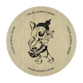 Maak Je Eigen Zwarte & Gouden Ganesh Fluit Snijplank (Voorkant)