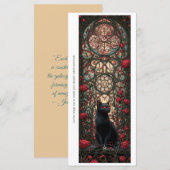 Maak Je Eigen Zwarte Kat Rozen Bookmark Card (Voorkant / Achterkant)
