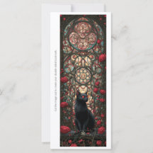 Maak Je Eigen Zwarte Kat Rozen Bookmark Card