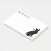 Maak Je Eigen Zwarte Kat Silhouet Post-it® Notes (Schuin)