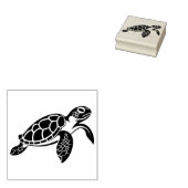 Maak Je Eigen Zwemmende Zeeschildpad Rubberstempel (Gestempeld)