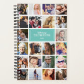 Maak je foto's turquoise Insta Collage 2026 Planner (Voorkant)