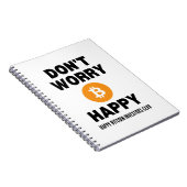 MAAK JE GEEN ZORGEN B(ITCOIN) HAPPY NOTITIEBOEK (Rechterzijde)