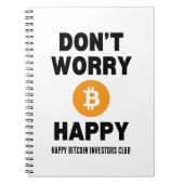 MAAK JE GEEN ZORGEN B(ITCOIN) HAPPY NOTITIEBOEK (Voorkant)