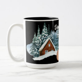 Maak je geen zorgen, Be Cappy: Winter Serenity Tweekleurige Koffiemok