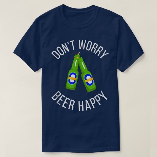 Maak je geen zorgen, Beer Happy Funny T-shirt (Design voorkant)
