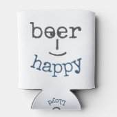 Maak je geen zorgen Beer Happy Typography Blikjeskoeler (Achterkant)