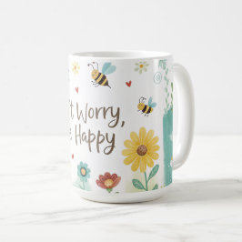 Maak je geen zorgen Bij Gelukkig Knuffelbij Koffiemok