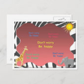 Maak je geen zorgen briefkaart (Voorkant / Achterkant)