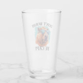 Maak je geen zorgen Capy Happy Capybara Glas (Achterkant)