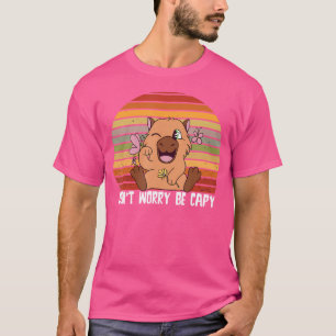 Maak je geen zorgen Capybara Knaagdier Capybara Lo T-shirt