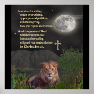 Maak je geen zorgen christelijke poster