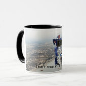 Maak je geen zorgen dat ik het zal repareren. mok (Voorkant links)