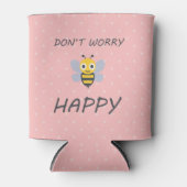 Maak je geen zorgen dat je blij bent met de emoji  blikjeskoeler (Voorkant)