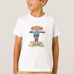 Maak je geen zorgen dat zombies hersenen eten zoda t-shirt