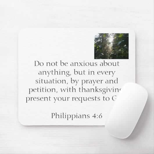 Maak je geen zorgen. Gewoon bidden. Muismat (Met muis)