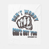 Maak je geen zorgen, God heeft je Fleece Deken (Voorkant)