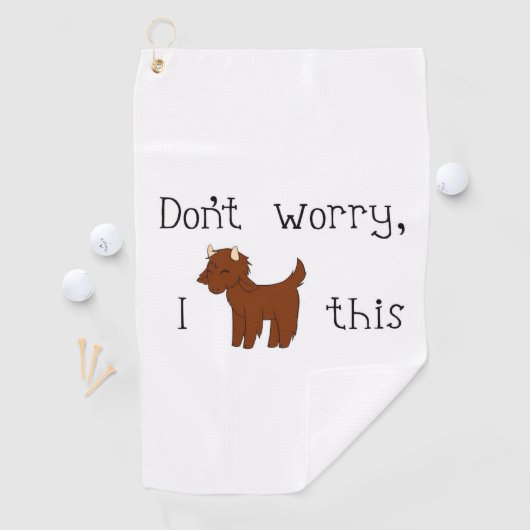 Maak je geen zorgen, ik ga dit doen golfhanddoek (Insitu)