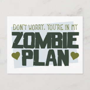 Maak je geen zorgen - je zit in mijn Zombie-plan Briefkaart