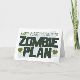 Maak je geen zorgen - je zit in mijn Zombie-plan Feestdagen Kaart