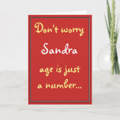 Maak je geen zorgen - leeftijd is slechts een geta kaart (Voorkant)