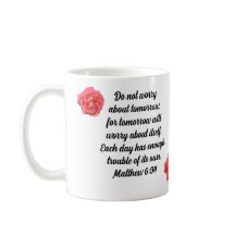 Maak je geen zorgen met Rozen Custom Bible Verse