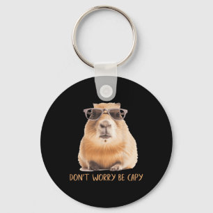 Maak je geen zorgen om Capy Capybara Sleutelhanger