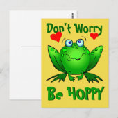 Maak je geen zorgen om de hap-achtige groene kikke briefkaart (Voorkant / Achterkant)