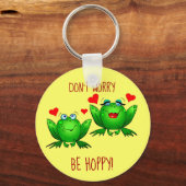 Maak je geen zorgen om de hap-koeperige vun-groene sleutelhanger (Voorkant)