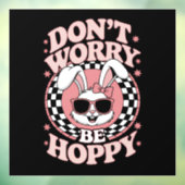Maak je geen zorgen om Hoppy Easter Bunny Rabbit t Raamsticker (Vel 3)
