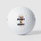 Maak je geen zorgen om Hoppy te zijn | Pasen Golfballen (Voorkant)