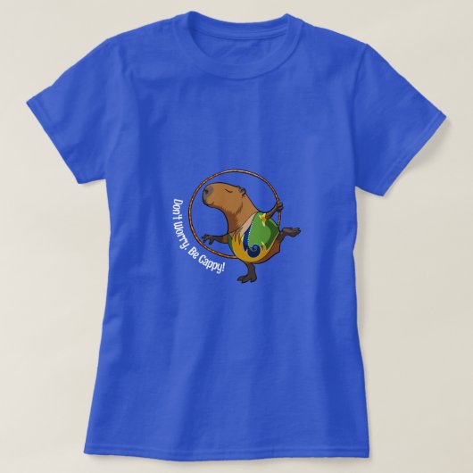 Maak je geen zorgen over Cappy Capybara Gymnast Ho T-shirt (Design voorkant)