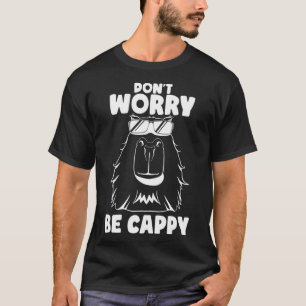 Maak je geen zorgen over Cappy Funny Capybara Face T-shirt