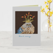 Maak je geen zorgen over de blauwe vogelkaart kaart (Gele Bloem)