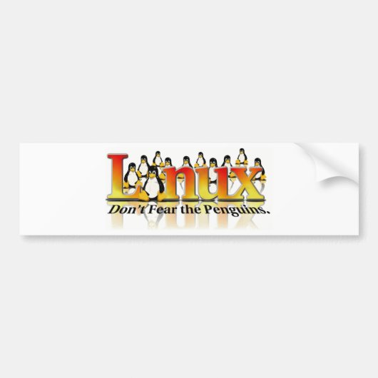 Maak je geen zorgen over de pinguïn bumpersticker (Voorkant)