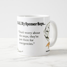 Maak je geen zorgen over de stappen... grote koffiekop