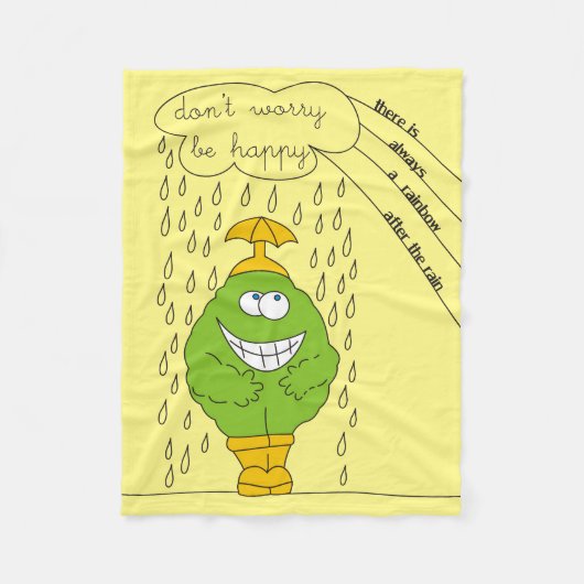 Maak je geen zorgen over een fijne, grappige creat fleece deken (Voorkant)