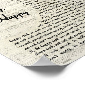 Maak je geen zorgen over een gelukkig  Manuscript  Poster (Hoek)