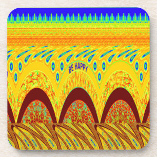 Maak je geen zorgen over Happy Art Print Design Bier Onderzetter