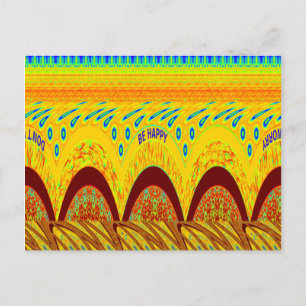 Maak je geen zorgen over Happy Art Print Design Briefkaart