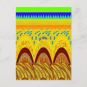 Maak je geen zorgen over Happy Art Print Design Briefkaart