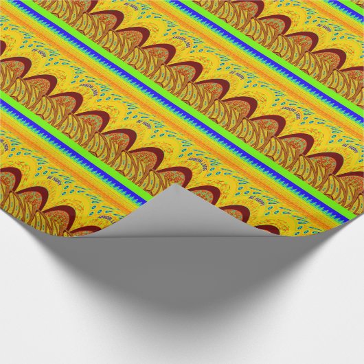 Maak je geen zorgen over Happy Art Print Design Cadeaupapier (Hoek)