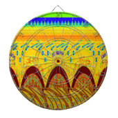 Maak je geen zorgen over Happy Art Print Design Dartbord (Voorkant)